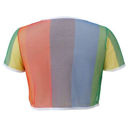 Regenbogen-Netzshirt
