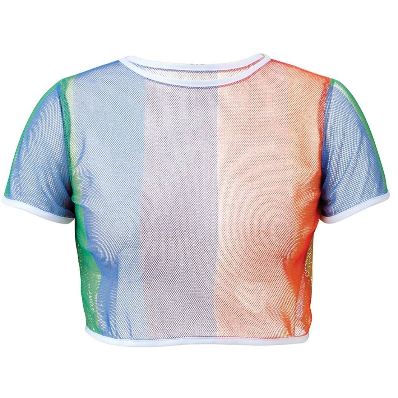Regenbogen-Netzshirt