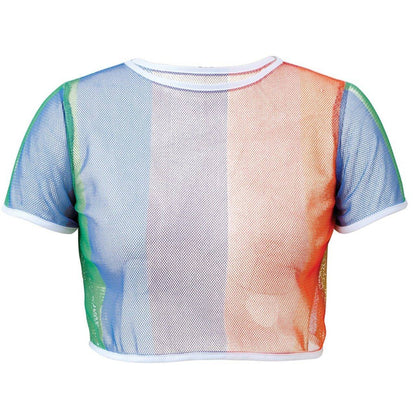 Regenbogen-Netzshirt