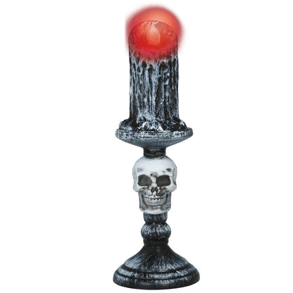 Leuchtender Totenkopf-Kerzenhalter
