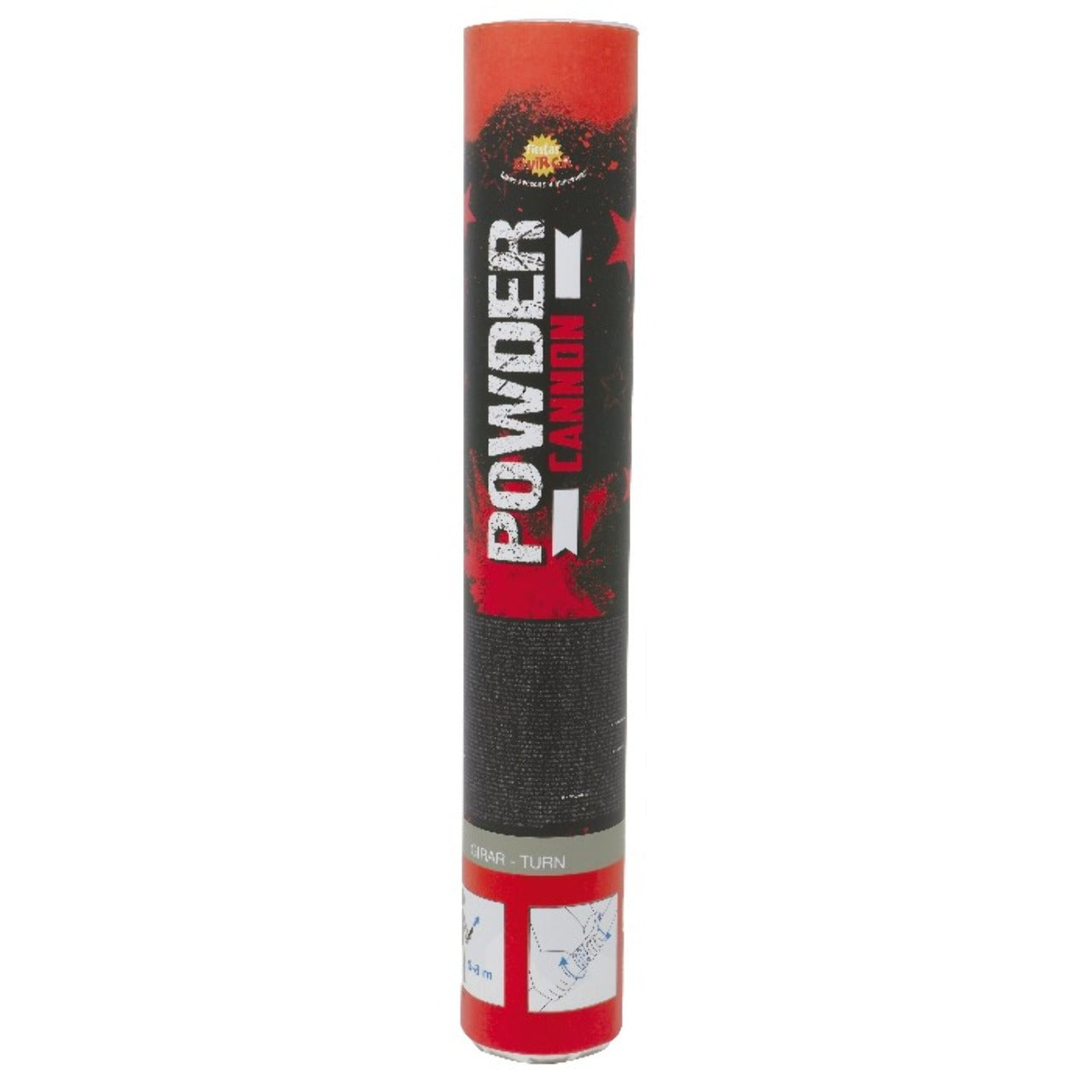 Roter Holi-Farbpulver-Kanone