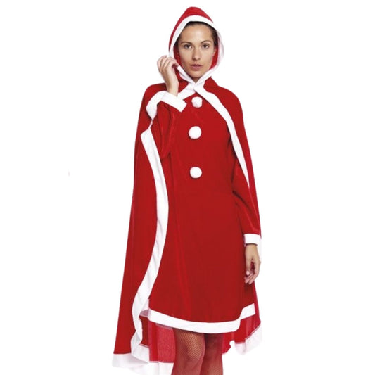 Weihnachtsfrau-Umhang 140 cm