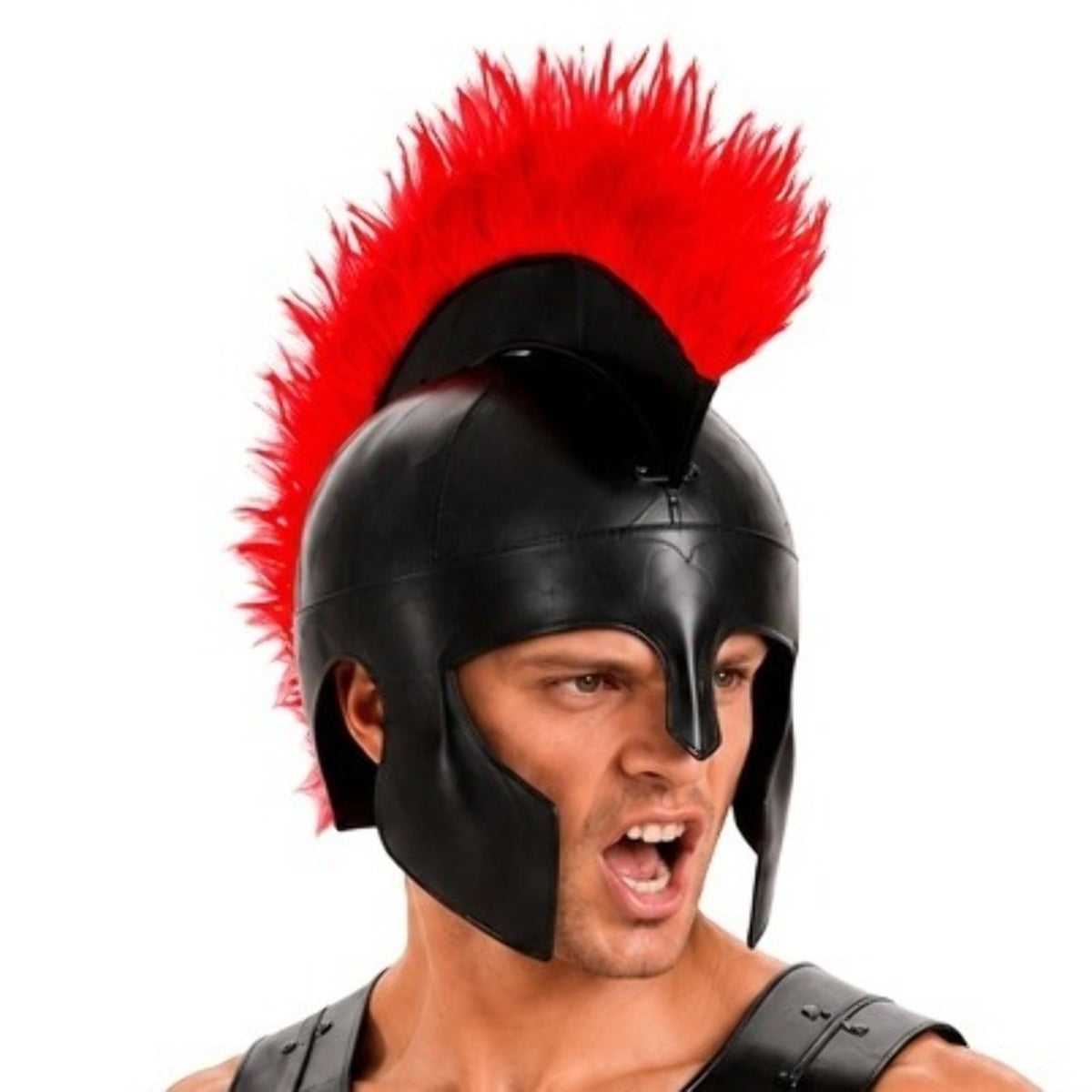 Schwarzer Römischer Lederhelm