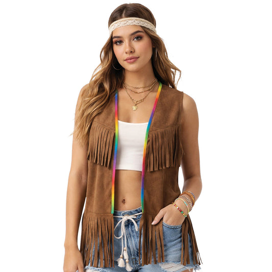 Braune Hippie-Weste