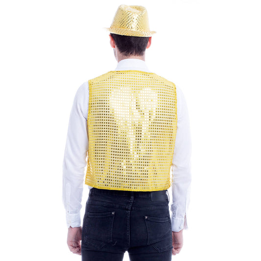 Pailletten Weste Eco gold