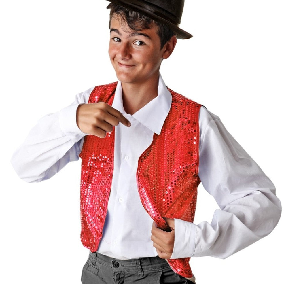 Rotes Klassisches Paillettenweste Kinder