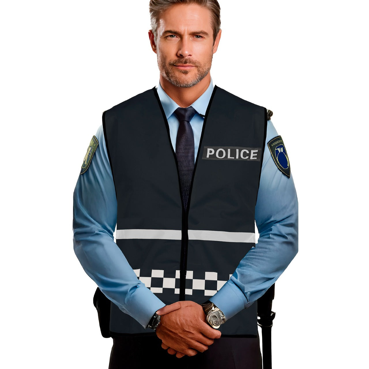Schwarze Polizei-Weste