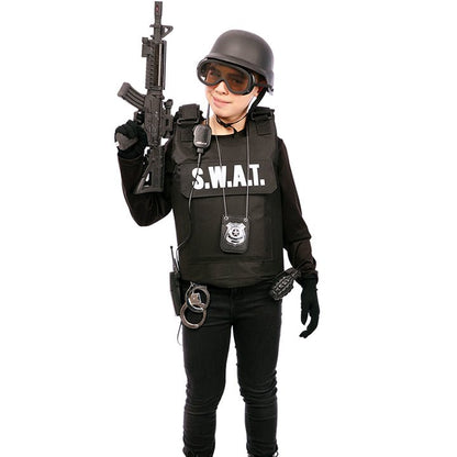 S.W.A.T Weste schwarz für Kinder