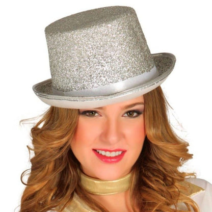 Silberner Glitzer-Deluxe-Zylinder