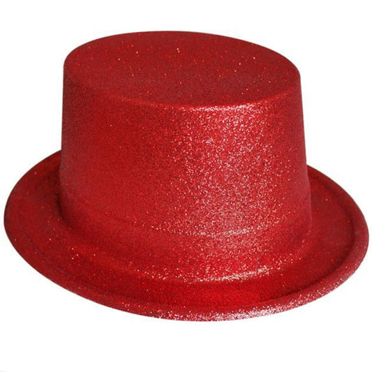 Rote Glitzer-Zylinder für Kinder