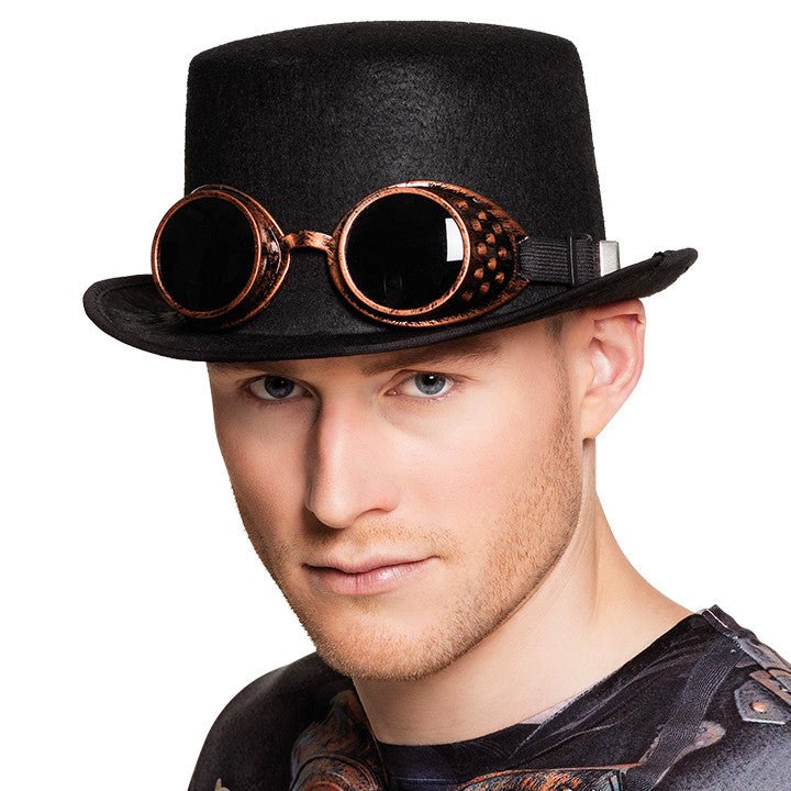 Zylinder Steampunk mit Brille