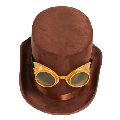Steampunk-Braune Zylinder mit Brille
