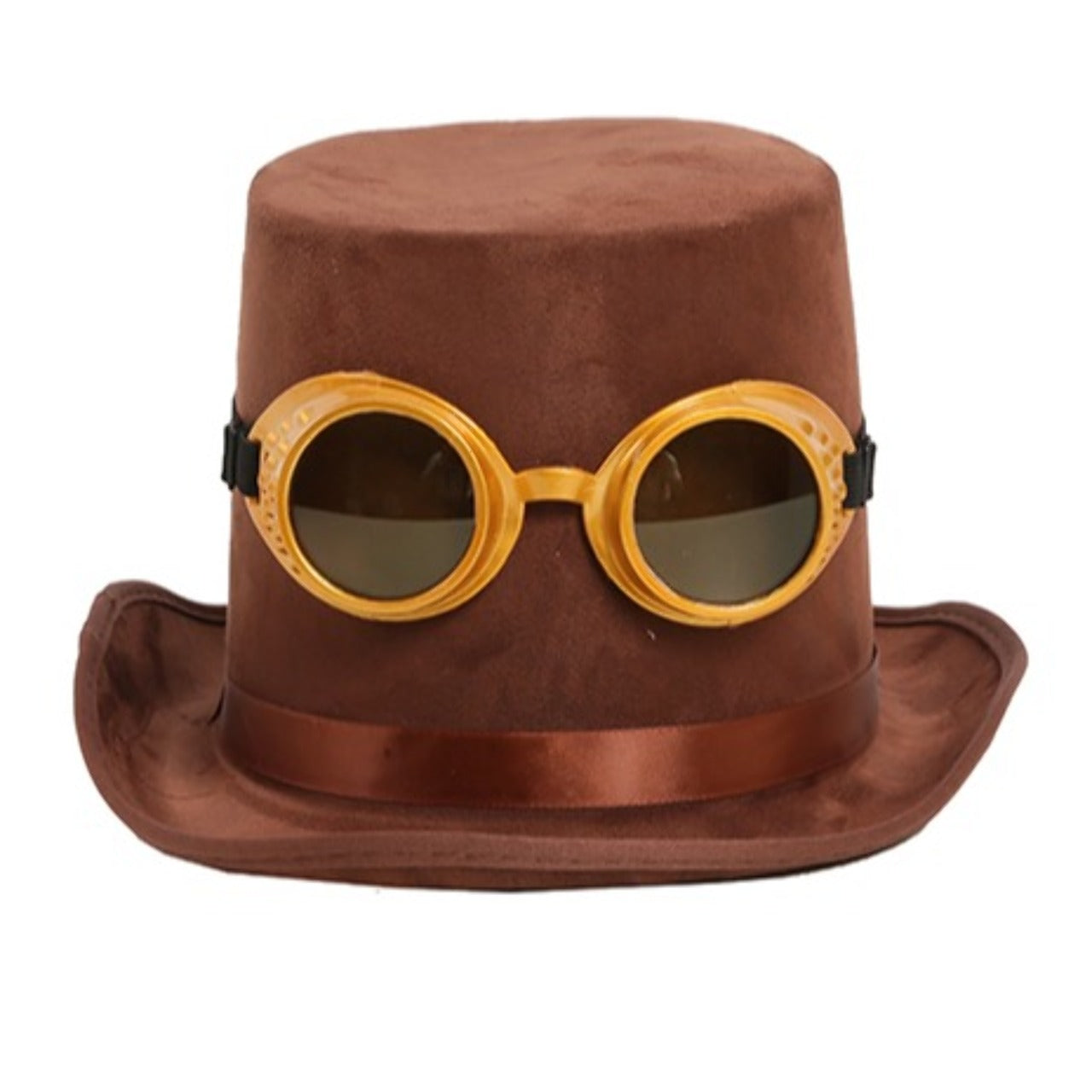 Steampunk-Braune Zylinder mit Brille