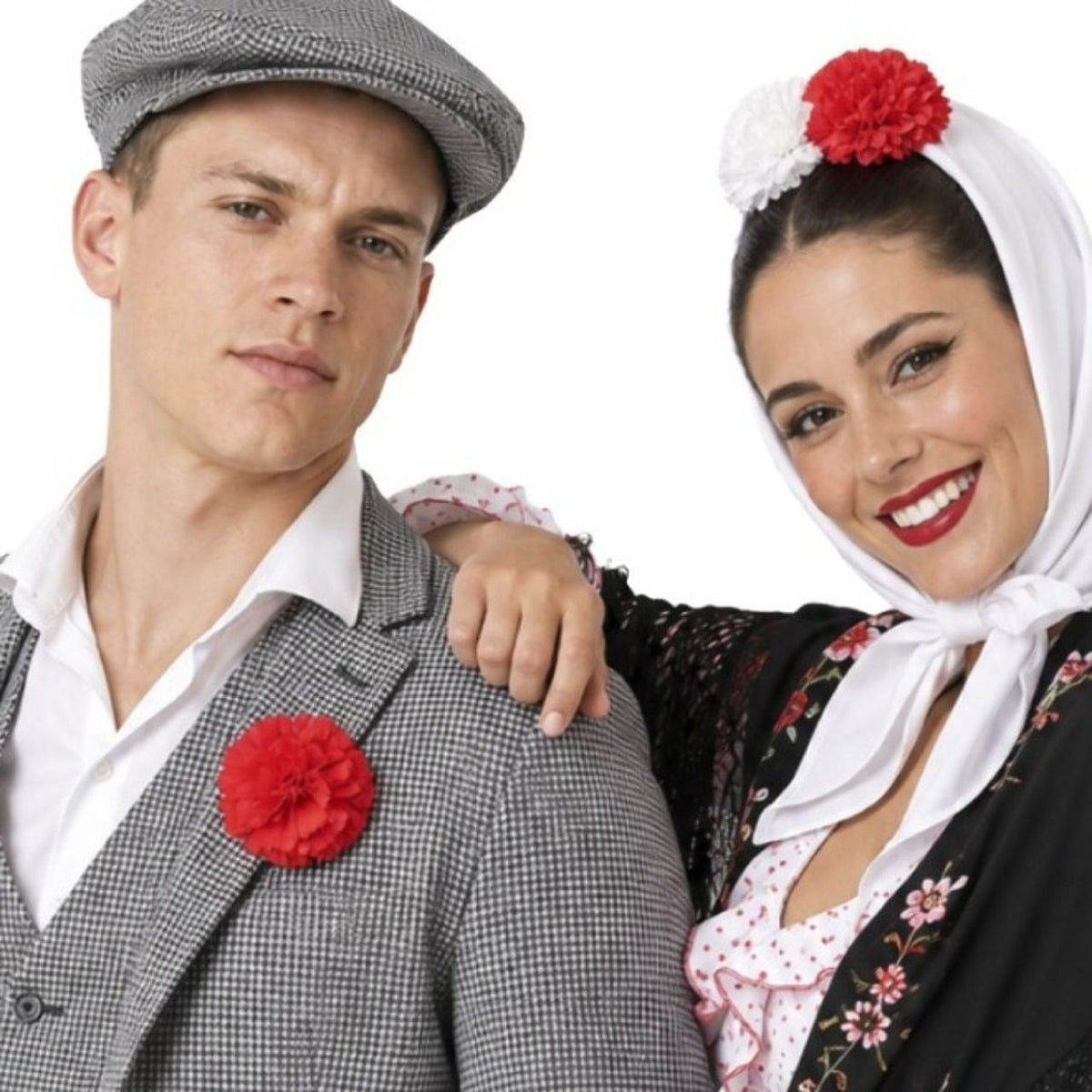 Rote Nelke mit Klammer