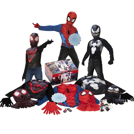 Truhe mit 3 Versionen Spiderman™-Kostümen für Kinder