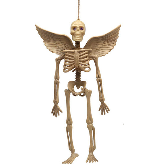 Beige Flügel-Skelett-Anhänger