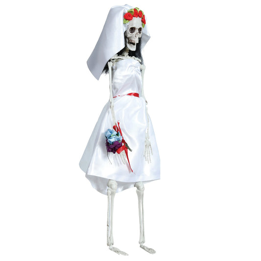 Gruselige Braut-Skelett-Hängedeko