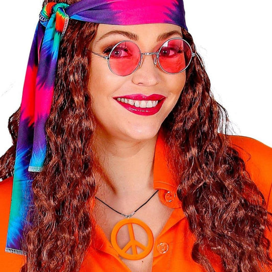 Hippie-Halskette Neonorange