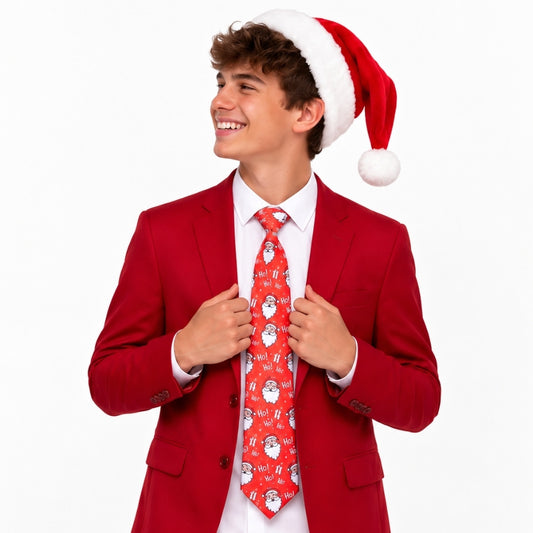 Weihnachtskrawatte mit Weihnachtsmann-Motiv