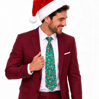 Weihnachtskrawatte Rentiere