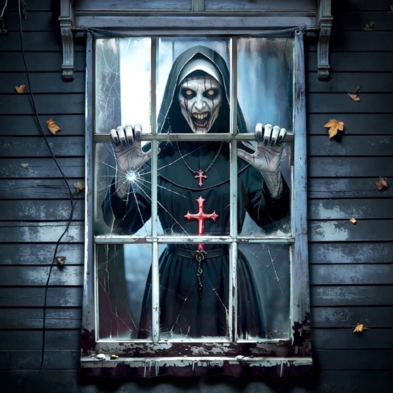 Halloween-Nonnen-Gardine