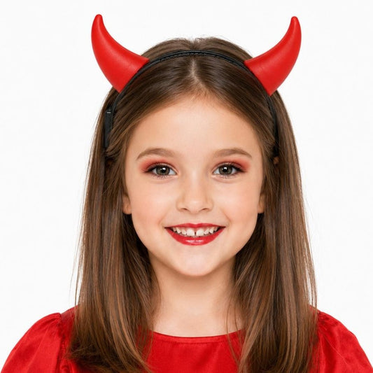 Leuchtender Rote-Teufelin-Haarreif für Kinder