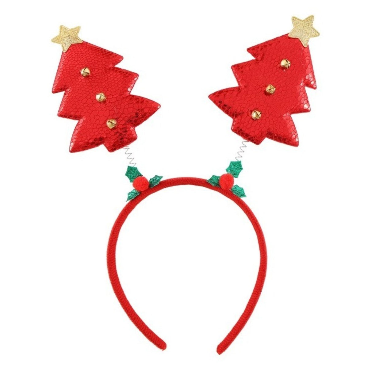 Weihnachts-Diadem mit roten Bäumen
