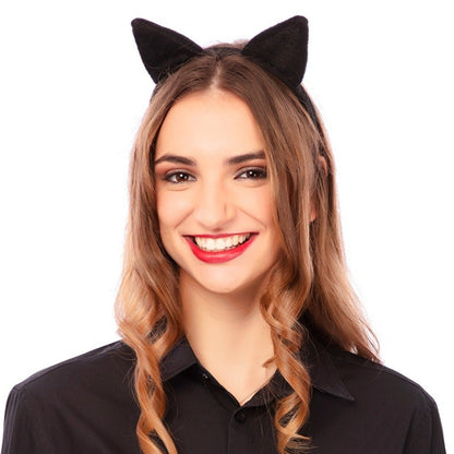 Katzenohren Haarreif schwarz für Mottopartys | Costumalia by Mister Kostüm Katzenohren Haarreif schwarz für Mottopartys | Costumalia by Mister Kostüm