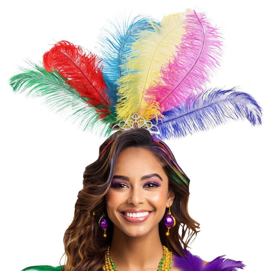 Regenbogen-Feder-Diadem