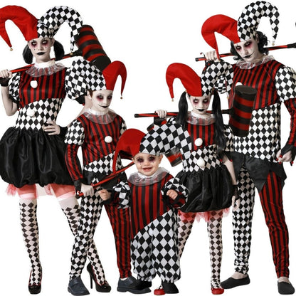 Unheimliches Harlekin Grupenkostüme