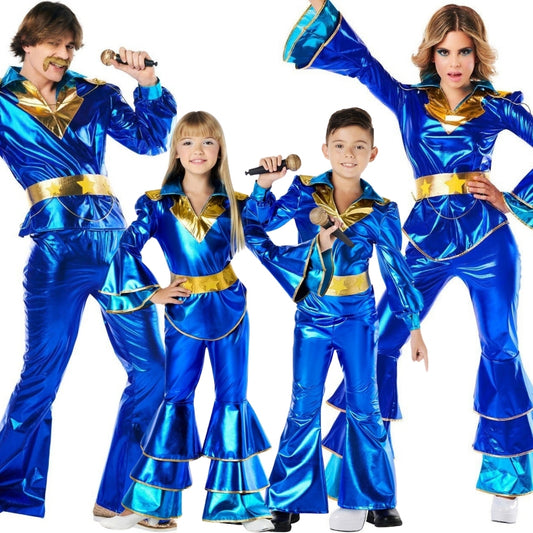 Blaue Disco Gruppenkostüme