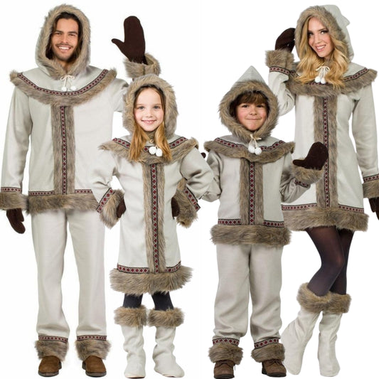Arktische Eskimo-Gruppenkostüme