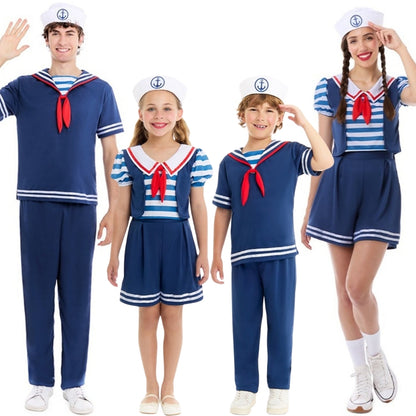 Blaue Matrosen Gruppenkostüme 