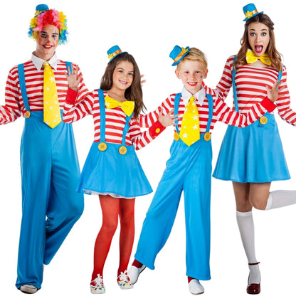 Gestreifte-Clowns-Gruppenkostüme