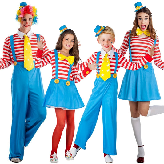 Gestreifte-Clowns-Gruppenkostüme