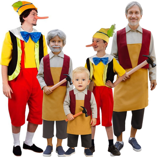 Pinocchio und Geppetto Gruppenkostüme