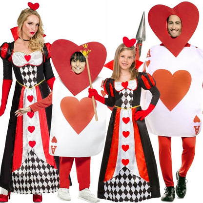 Königin und Herzkarte Gruppenkostüme