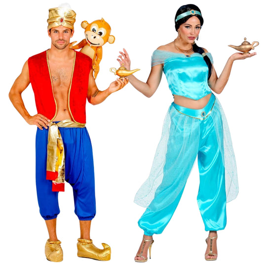 Aladdin- und Jasmin Deluxe Paarkostüme 