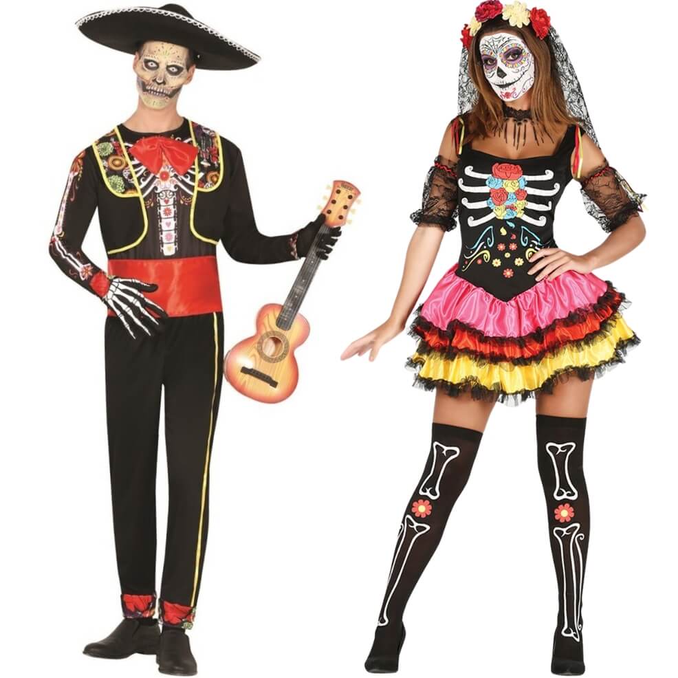 Mexikanischer Catrina Paarkostüme