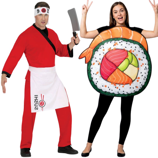 Koch-und-Sushi-Paarkostüme