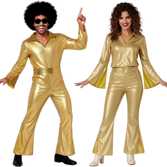 Disco-Gold-Paarkostüme
