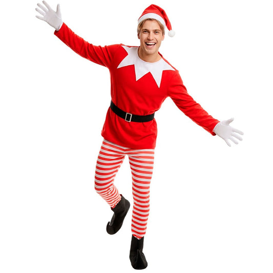 Lustige Weihnachtselfen Paarkostüme