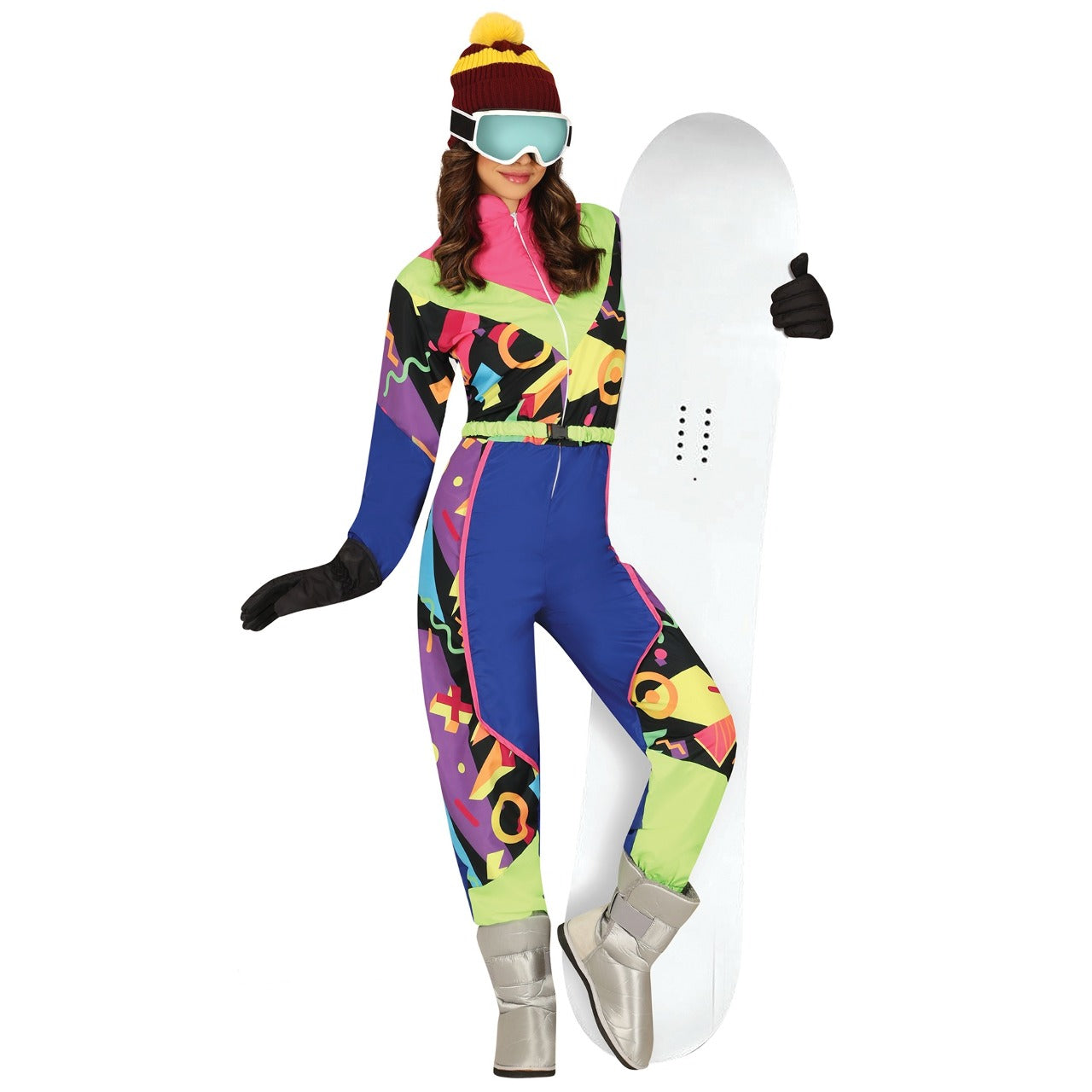 Bunte Skifahrer Paarkostüme