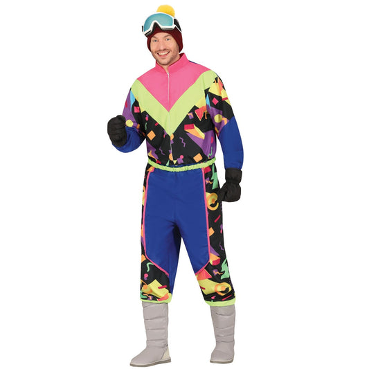Bunte Skifahrer Paarkostüme