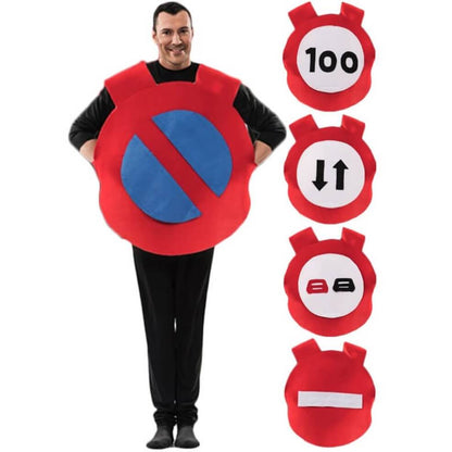 Strafzettel und Verkehrsschild Paarkostüme
