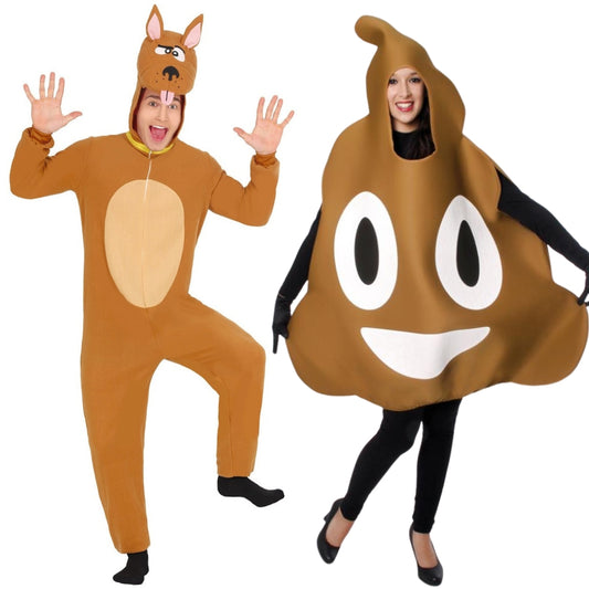 Hund und Kacke Paarkostüme