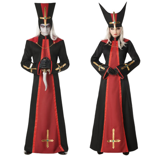 Satanische Priester-Paarkostüme