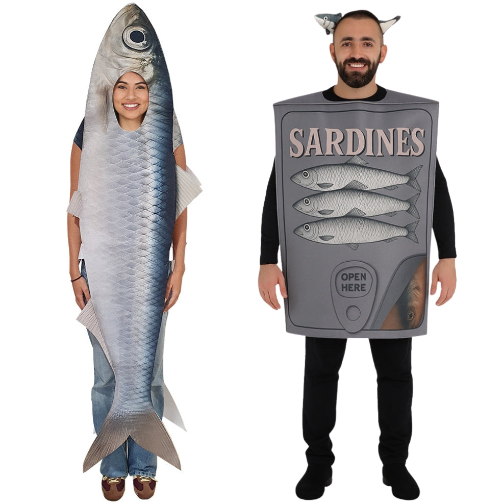 Sardine und Sardinendose Paarkostüme