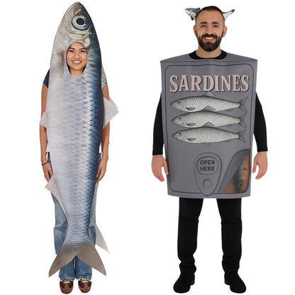 Sardine und Sardinendose Paarkostüme