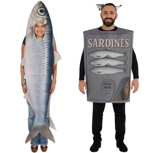 Sardine und Sardinendose Paarkostüme